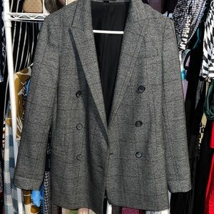 Women's Gray Double-Breasted Coat